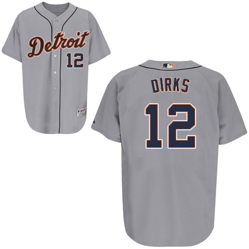 Andy Dirks #12 mlb Jersey-Detroit Tigers Women's Authentic Road Gray Cool Base Baseball Jersey